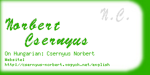 norbert csernyus business card